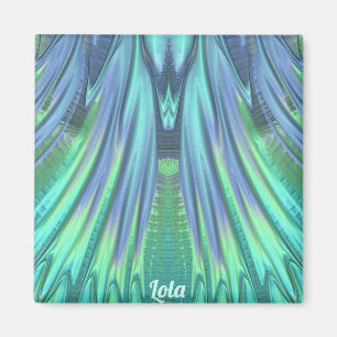 LOLA ~ abstraktes Muster ~ grüner Wasserfall ~ Mag Magnet