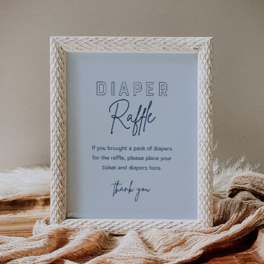 LOLA Blue Diaper Raffle Baby Showspiel Poster