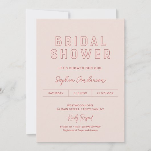 LOLA BRAUTPARTY EINLADUNG (Vorderseite)