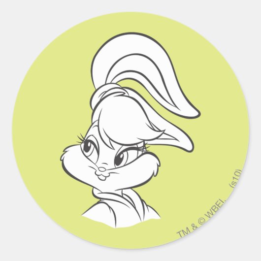 Lola Bunny Expressive Runder Aufkleber (Vorderseite)