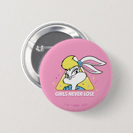 Lola Bunny Girls Never Lose Button (Vorne & Hinten)
