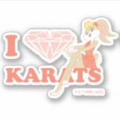 Lola Bunny I Heart Karats Aufkleber (Vorderseite)