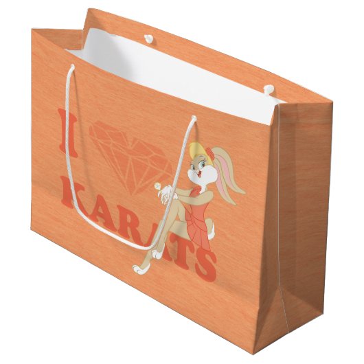 Lola Bunny I Heart Karats Große Geschenktüte (Vorderseite Schrägansicht)