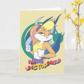 Lola Bunny "Ich bin nicht zu stoppen" Karte (Gelbe Blume)