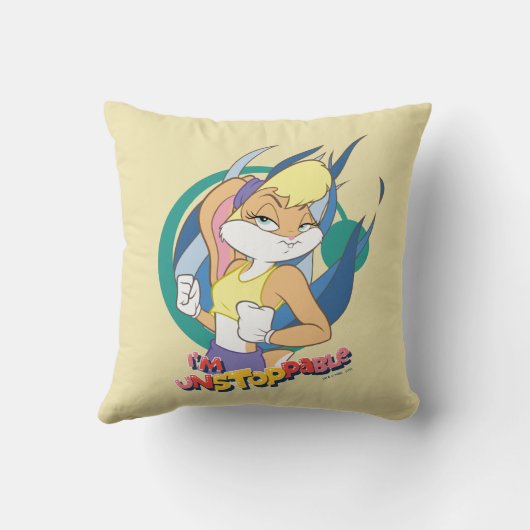 Lola Bunny "Ich bin nicht zu stoppen" Kissen (Rückseite)