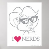 Lola Bunny - Ich höre Nerds Poster (Vorne)
