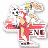 Lola Bunny Team England Soccer Graphic Aufkleber (Vorderseite)