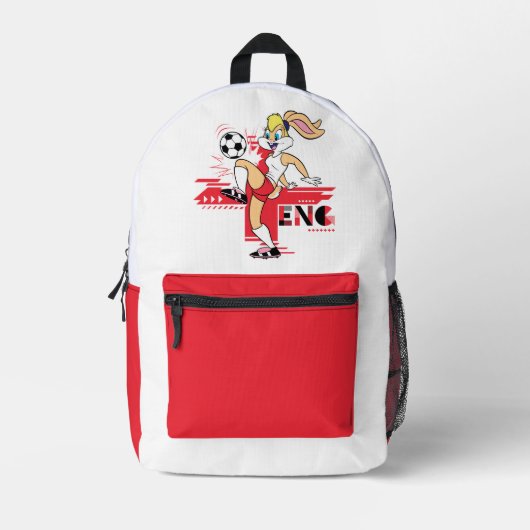 Lola Bunny Team England Soccer Graphic Bedruckter Rucksack (Vorderseite)