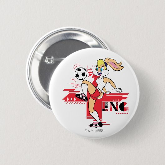 Lola Bunny Team England Soccer Graphic Button (Vorne & Hinten)