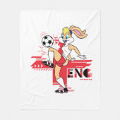 Lola Bunny Team England Soccer Graphic Fleecedecke (Vorderseite)