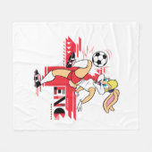 Lola Bunny Team England Soccer Graphic Fleecedecke (Vorderseite (Horizontal))