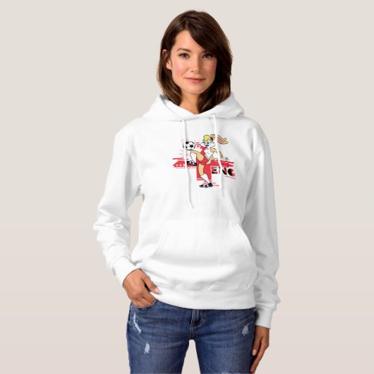 Lola Bunny Team England Soccer Graphic Hoodie (Vorne ganz)