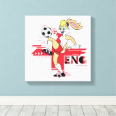Lola Bunny Team England Soccer Graphic Leinwanddruck (Insitu (Holzboden))