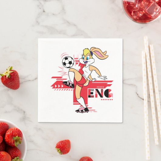 Lola Bunny Team England Soccer Graphic Serviette (Beispiel)