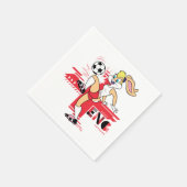 Lola Bunny Team England Soccer Graphic Serviette (Ecke)