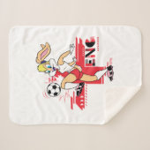 Lola Bunny Team England Soccer Graphic Sherpadecke (Vorderseite (Horizontal))
