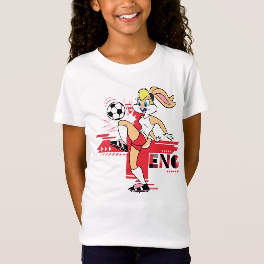 Lola Bunny Team England Soccer Graphic T-Shirt (Vorderseite)