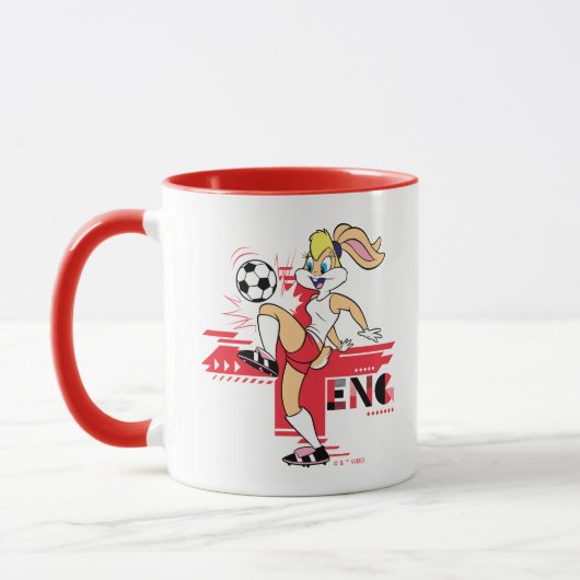 Lola Bunny Team England Soccer Graphic Tasse (Links)