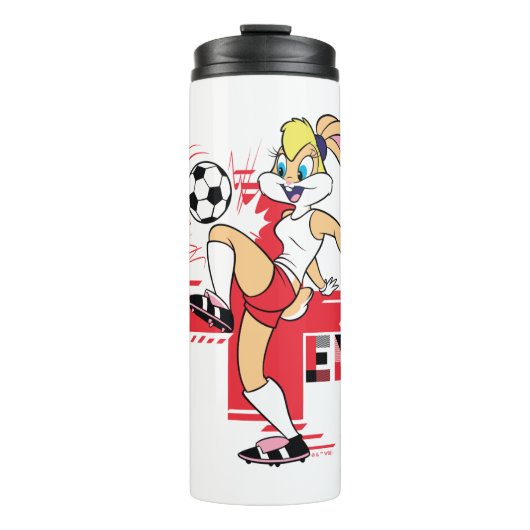 Lola Bunny Team England Soccer Graphic Thermosbecher (Vorderseite)