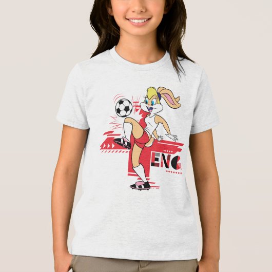 Lola Bunny Team England Soccer Graphic Tri-Blend Shirt (Vorderseite)