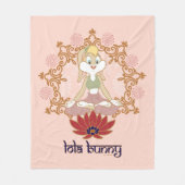 Lola Bunny Yoga Lotus Pose Fleecedecke (Vorderseite)