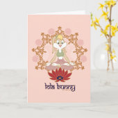 Lola Bunny Yoga Lotus Pose Karte (Gelbe Blume)