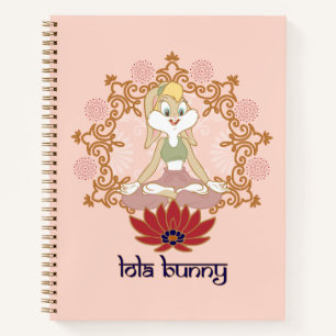 Lola Bunny Yoga Lotus Pose Notizblock