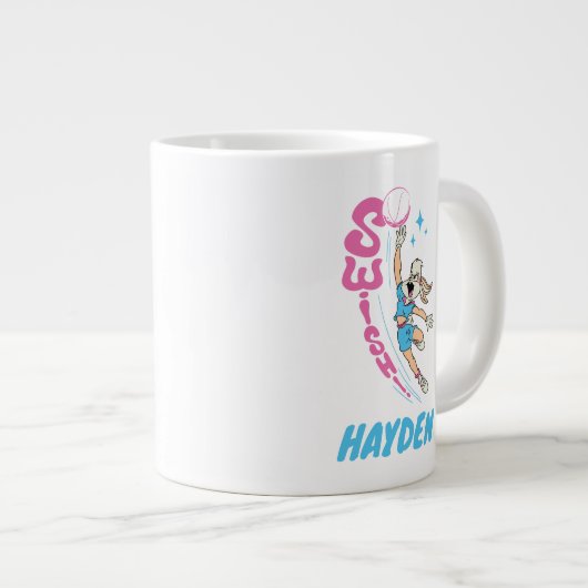 Lola Buny "SWISH!" Basketball Dunk Jumbo-Tasse (Vorderseite Rechts)