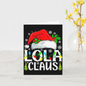 Lola Claus Funny Christmas Family Matching Karte (Gelbe Blume)