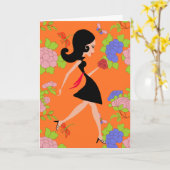 Lola das Shopaholic Karte (Gelbe Blume)