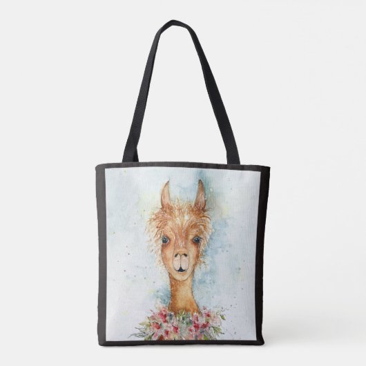 Lola die Llama Tote Tasche (Rückseite)
