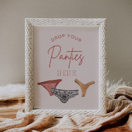 LOLA Drop Your Panties Game Sign Poster