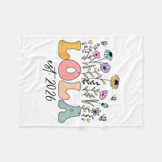 Lola Est. 2026 Wildflower Promoted To Lola  Fleecedecke (Vorderseite (Horizontal))