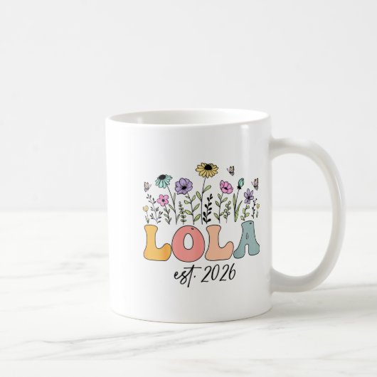 Lola Est. 2026 Wildflower Promoted To Lola  Kaffeetasse (Rechts)