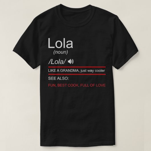 Lola Filipina Grandma Philippines Pride T-Shirt (Design vorne)