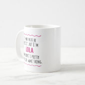 Lola Filipino Philippinen Großmutter-Geschenk Kaffeetasse (Vorderseite Links)
