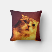 "Lola Ginger" Kitty Throw Kissen