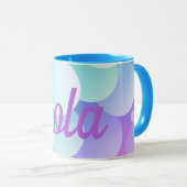 Lola Individuelle Name Lila Blue Bubble Modern Gif Tasse (VorderseiteRechts)