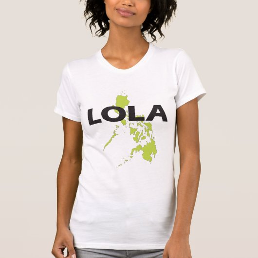 Lola mit Philippinen-Karten-T - Shirt (Vorderseite)