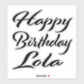 Lola Name Vorname black Sticker Geburtstag (Blatt)