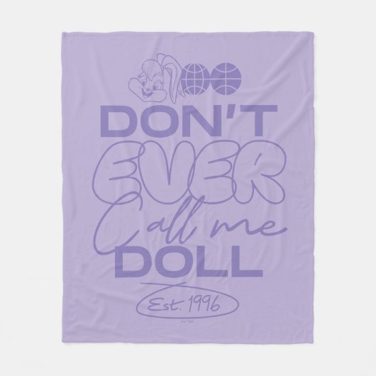 Lola "Nenn mich nie Puppe" Fleecedecke (Vorderseite)