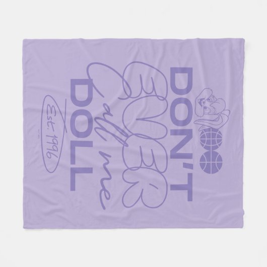 Lola "Nenn mich nie Puppe" Fleecedecke (Vorderseite (Horizontal))