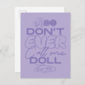 Lola "Nenn mich nie Puppe" Postkarte (Vorne/Hinten)