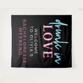 LOLA Neon Betrunken in Liebe Bachelorette Willkomm Wandteppich (Vorderseite (Horizontal))