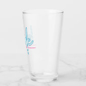 LOLA Neon Blue and Pink 90's Bride Bachelorette Glas (Links)