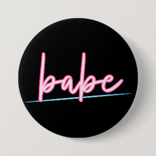 LOLA Neon Blue und Pink 90's Babe Bachelorette Button