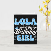Lola Of The Birthday Girl Snowflakes Winter Christ Karte (Gelbe Blume)