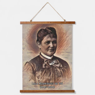 Lola Rodriguez de Tio Wandteppich Mit Holzrahmen