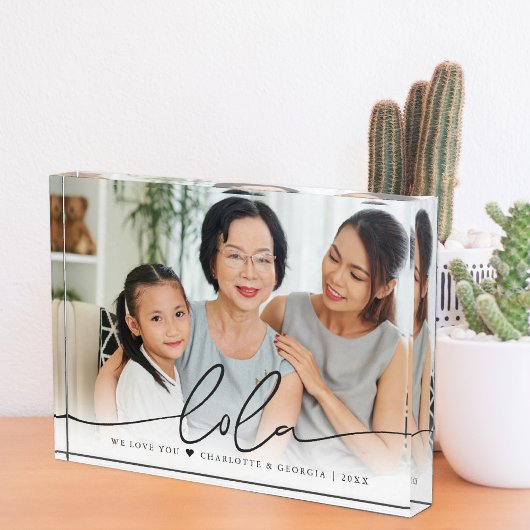 Lola Script Overlay | Wir Liebe Sie Fotoblock