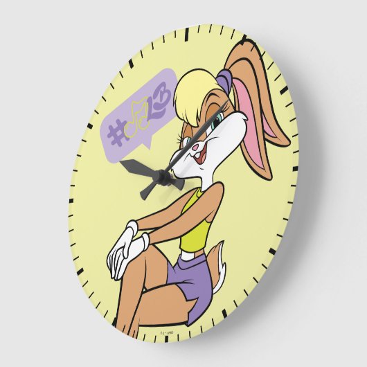 Lola Sitting Große Wanduhr (Winkel)